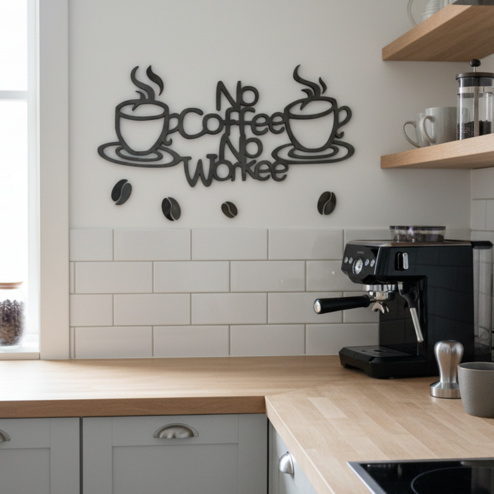 Kaffeskilt - No Coffee No Workee